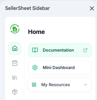 Sidebar Home Tab View