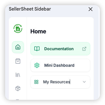 Home Tab Sidebar